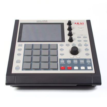 Front of Akai MPC Retro inside black custom fitted casing with MPC 3000 styling.