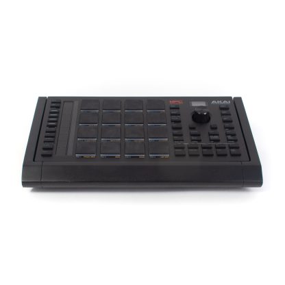 Front of desk stand for MPC Studio MKII in black.