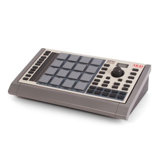 Retro MPC 3000 and MPC 60 skin on MPC Studio MKII in a gray and black protective casing.