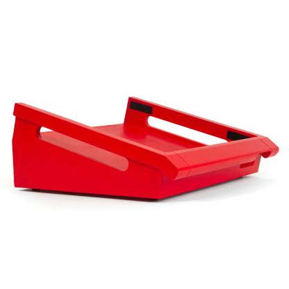 Mpc one plus retro stand in red with felt interior standoffs and ventilation openings.