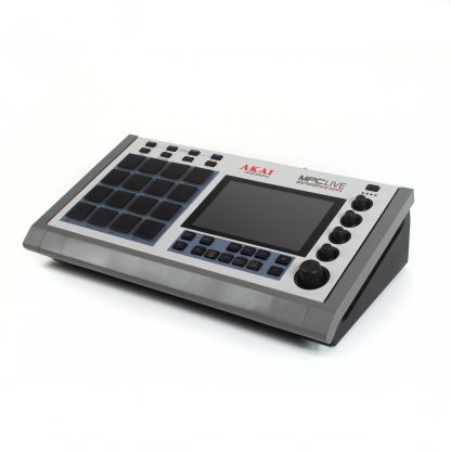 Mpc Live with cream skin and vintage angled stand similar to the mpc 3000.
