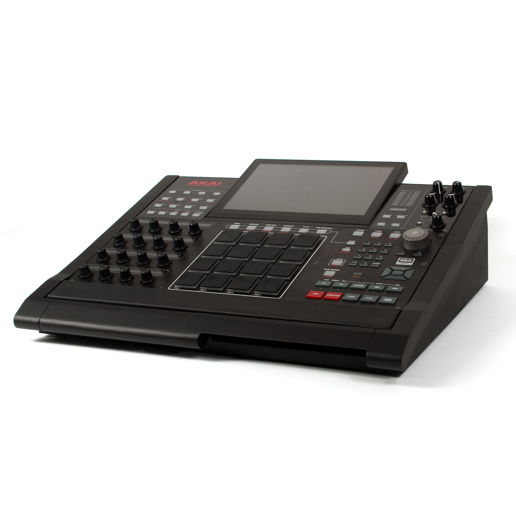 Black angled stand for akai MPC X.
