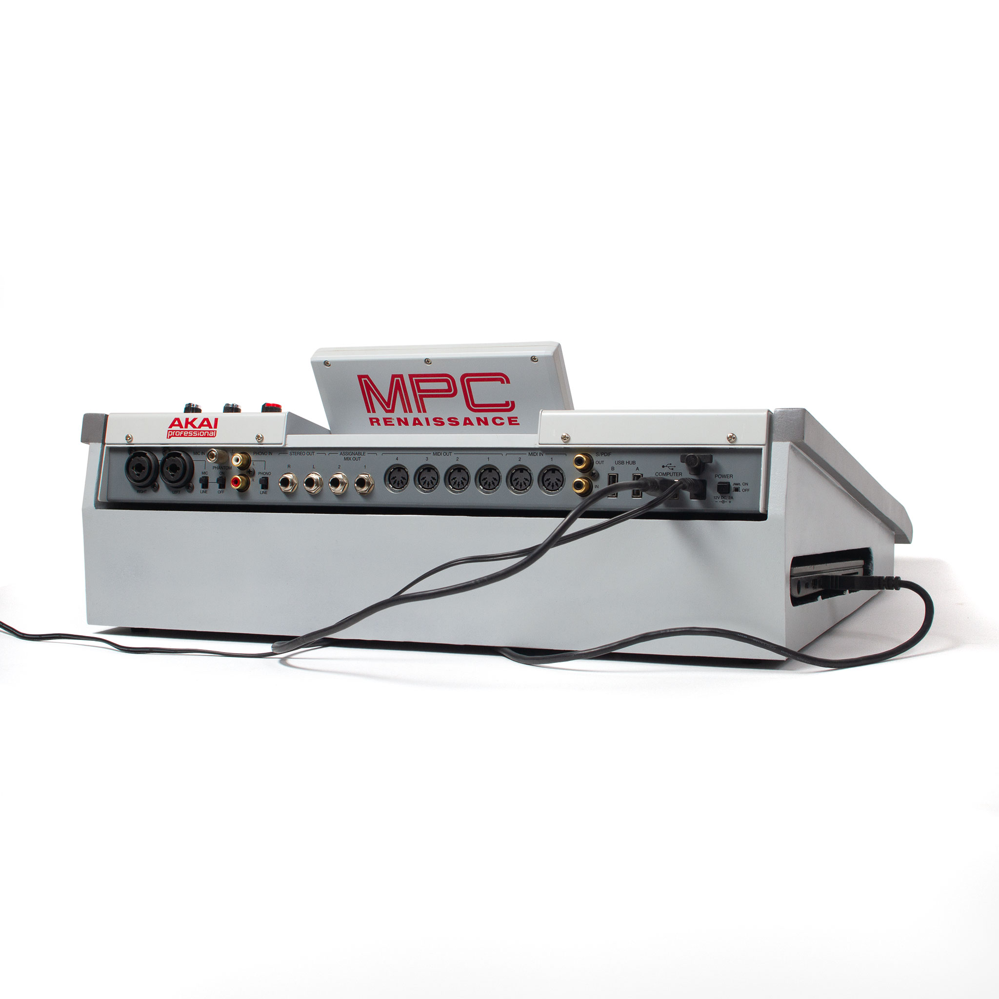 Back view of MPC Renaissance Stand by dope stands showing laptop storage area.